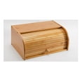 thumbnail image 2 of Bread Box for Kitchen Counter, Stainless Steel Bread Bin, Wood Bread Storage Holder with Lid, Large Capacity Bread Keeper, 16 .5 x 7inch, 2 of 8