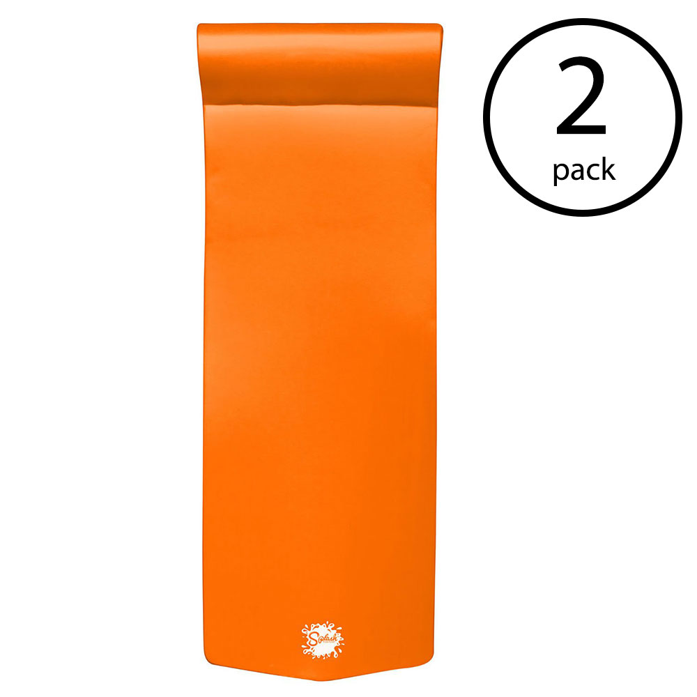 TRC Recreation Splash 70 Inch Foam Raft Lounger Pool Lake Float, Orange (2 Pack) - Walmart.com