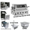 thumbnail image 2 of Navratil 4-Burner Silver Propane Built-in Grill Head with Rust Resistant, 2 of 20