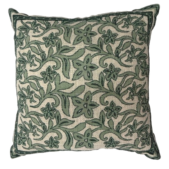 18" Turquoise Floral Throw Pillow by Ashland  - Spring Home Decor