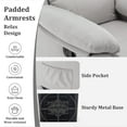 thumbnail image 7 of Korser Swivel Rocker Small Recliner Chair for Small Spaces for Living Room,Nursery,Light Grey, 7 of 7