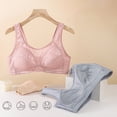 thumbnail image 4 of WZXFASHION Women Breathable Front Closure Bras Full Support No Underwire Plus Size Everyday Bra Bra Grey 105C, 4 of 4