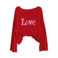 thumbnail image 5 of Amidoa Plus Size Woman Sweater Pink Valentines Knit Sweaters Winter Love Heart Crew Neck Tops Womens Shirts L, 5 of 6