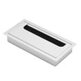 thumbnail image 3 of Desk Grommet, Rectangle Desk Cord Hole Cover Cable Hole Cover Wire Pass Through Management Insert for Home Office, Silver, 3 of 7