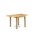 thumbnail image 6 of HomeStock Rustic Revival Dining Table Set Contains a Rectangle Wooden Table with Dropleaf and Parson Dining Chairs, 30x48 Inch, Compact Dining Table Set-Color:Oak/Light Tan,Size:5 Piece, 6 of 9