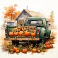 thumbnail image 1 of 5D DIY Con Taladro Kit Coche Clásico Calabaza Otoñal 40x40cm, 1 of 9