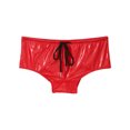 thumbnail image 5 of iiniim Men Patent Leather Briefs Low Rise Drawstring Boxer Shorts Clubwear Red XXL, 5 of 7