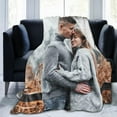 thumbnail image 4 of Custom Photo Blanket for Couples, Personalized Fleece Throw Blankets, Flannel Picture Blanket, Gifts for Husband/Wife/Girlfriend/Boyfriend, Birthday Valentines 30" W x 40" L, 4 of 6