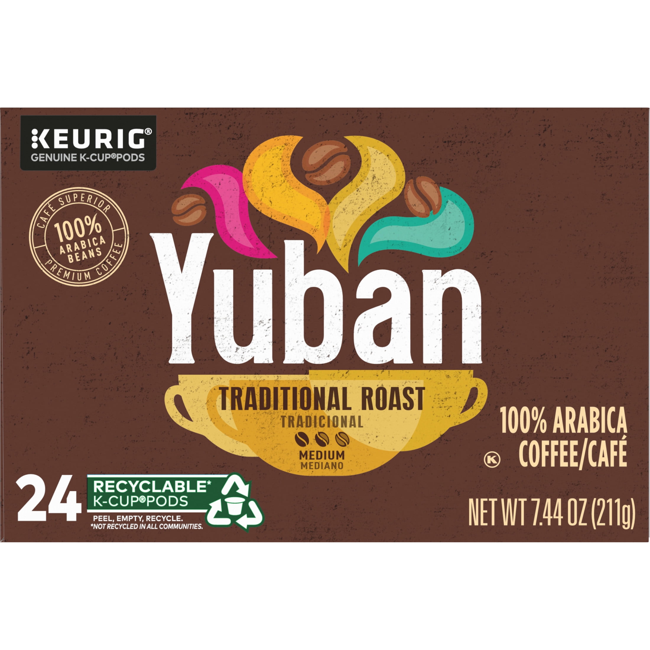 Yuban Traditional Roast Medium Roast K-Cup® Coffee Pods, 24 Count Box