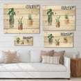 thumbnail image 4 of Designart 'Three Potted Houseplants On White' Traditional Print on Natural Pine Wood, 4 of 5