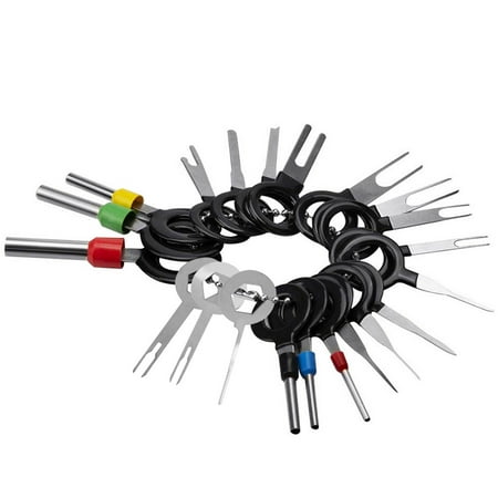 21 pièces outils d'extraction de broches déverrouillage ensemble d'outils à  main connecteur de fil pour contacts de prise ronde plate