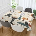 thumbnail image 2 of Yayeee Tablecloths 60" x 120" Rectangle Wrinkle Resistant Party Table Cover, Cats Reading Pattern, 2 of 8