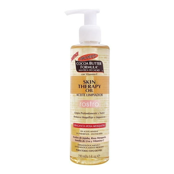 Aceite limpiador Palmer's Cocoa Butter Formula para rostro fragancia rosa mosqueta 190 ml