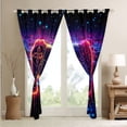 thumbnail image 3 of Gamepad Curtains Video Games Themed 42"Wx84"L 2 Panels 30%-50% Blackout Curtains,Clorful Game Neon Ligths Glitter Curtains & Drapes Modern Gaming Gamer Window Curtains Teens, 3 of 6