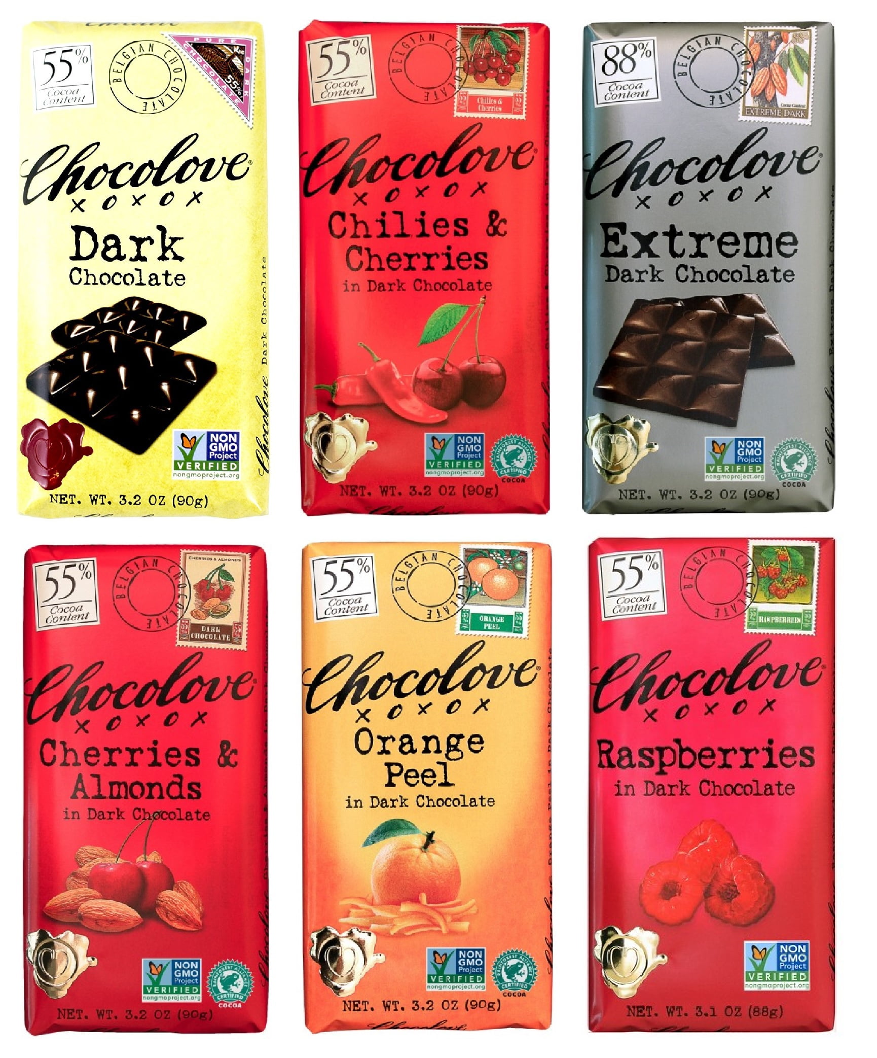 6-Bar Assortment Pack - Chocolove - Premium Chocolate