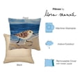 thumbnail image 3 of Liora Manne Marina Running Sandpipers Indoor Outdoor Decorative Pillow Sand, 3 of 5