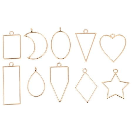 

Pendant Jewelry Diy Geometric Earring Charms Making Bezel Pendants Trays Blank Bezels Resin Blanks Craft Charm Base Open