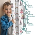 thumbnail image 3 of Blackout Kids Curtains,Beige Princess Castle Rainbow Pattern Childrens Insulated Curtains Set Of 2,Bedroom Essentials,Toddler Room Decor 42"x63", 3 of 5