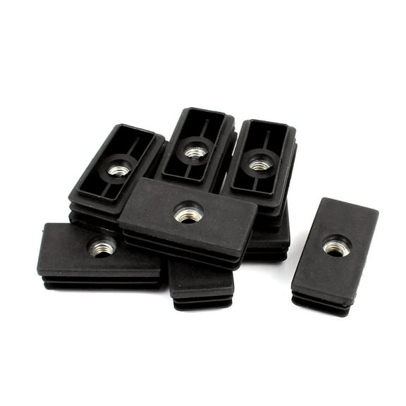 Unique Bargains Furniture Table Chair Rectangle Shape Adjustable Leveling Feet 50x25x18mm 10Pcs