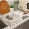thumbnail image 4 of Diatomite Bathroom Sink Mat - Vanity Countertop Drainage Tray 40x30cm, Fast Absorb Kitchen Placemat Easy Clean Non-Slip, 4 of 9