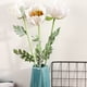thumbnail image 2 of Daboolka Ramo de flores artificiales de amapola, flores de seda, boda, fiesta nupcial, decoración del hogar (blanco), 2 of 2