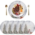 thumbnail image 3 of Coolnut Christmas Snowman Placemats Set of 6 Non-Slip Heat Resistant Dining Table Place Mats Washable Kitchen PVC Weave Table Mats Home Decor Gifts, 3 of 7