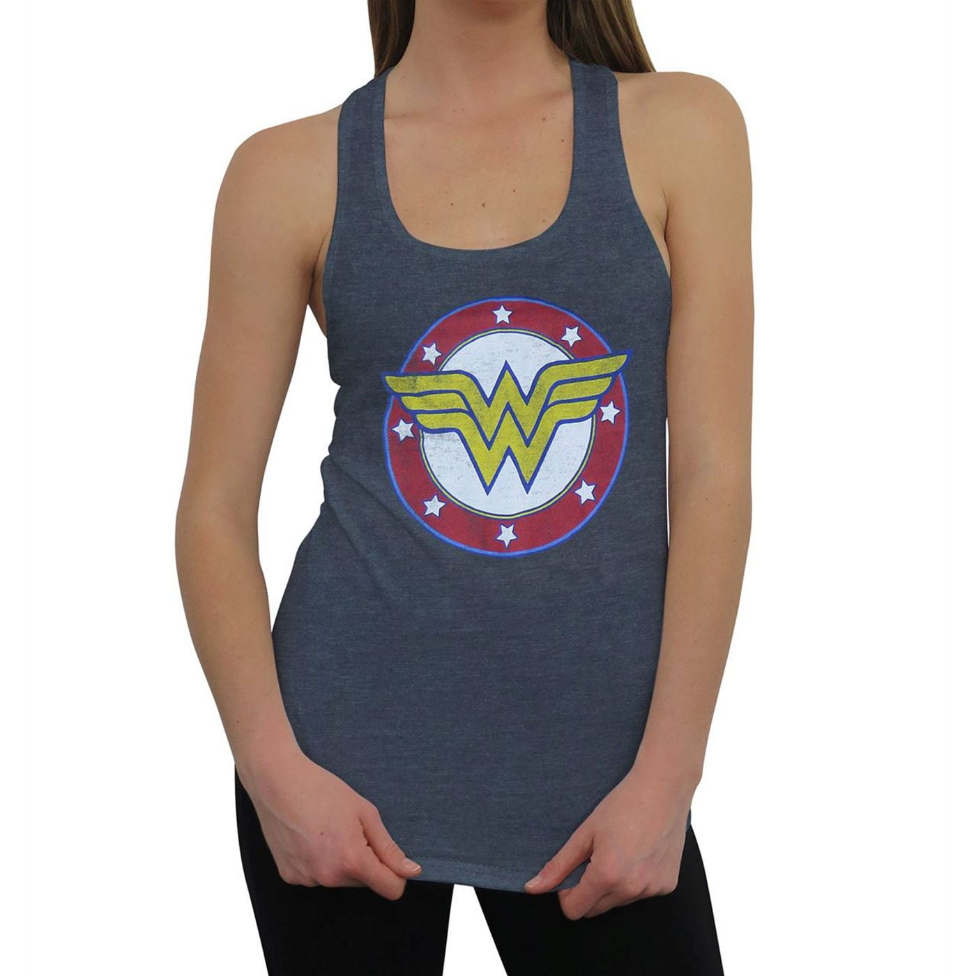 Wonder Woman Wonder Woman Symbol and Stars Women's Tank TopMedium