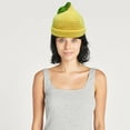 thumbnail image 5 of Jiibva Fruit Crochet Hats for Women - Handmade Knitted Beret with Lemon Designs, Cute Foldable Slouchy Beanie, Winter Warm Hat Gift for Teens Adults, 5 of 7