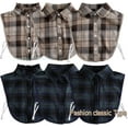 thumbnail image 5 of LoudSung False Collar Detachable Blouse Fake Collar Half Shirts Collar Plaid Designed Cotton Top Elegant for Women Girls, 5 of 6