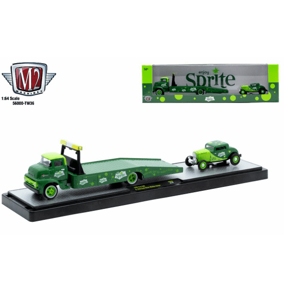 M2 Machines Auto Hauler Tw36 1956 Ford Coe 1932 Ford Three Window Coupe