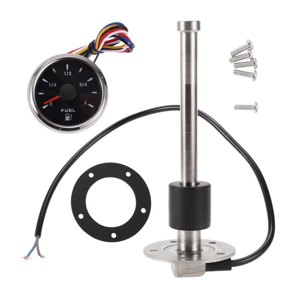 Unique Bargains Fuel Sending Unit and Gauge Kit Boat Fuel Sending Unit Marine Fuel Sender Unit Metal Black 1 Set 240-33 Ohm 7.87"
