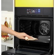 24 Built-in Electric Ovens with 70L Capacity, 3000W Single Wall Oven with View Window, Steam & Grill Oven 2 in 1, 8 Cooking Functions & 108 Automatic Recipes, 3D Surround Heating, LED Screen