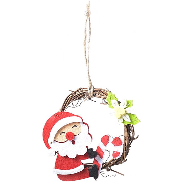 Mini puerta de corona de Navidad con conos de pino y bayas, corona de Navidad para decoración exterior e interior, puerta de chimenea de árbol Fason WLJ-2475