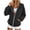 Black, variant on Hooded Sweatshirt Jacket for Women Full Zip Hooded Sweatshirt Raglan Long Sleeve Elastic Cuff Loose Casual Zip Up Hoodie with Side Pockets for Fall Winter