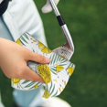 thumbnail image 4 of Golf Towel, Cute Delicious Pineapple Microfiber Waffle Golf Towels for Golf Bag with Carabiner Clip Golf Rag 24x16in, 4 of 8