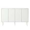 thumbnail image 4 of Tcbosik Storage Cabinet with 4 Doors, Modern Sideboard Buffet Cabinet, Floor Accent Cabinet with Adjustable Shelves for Bedroom, Entryway, White, 4 of 9