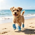 thumbnail image 7 of Breathable Mesh Summer Dog Boots, Non-Slip Paw Protector Shoes for Hot Pavement & Beach Walking, for Small Medium Dogs, Blue, 7 of 7
