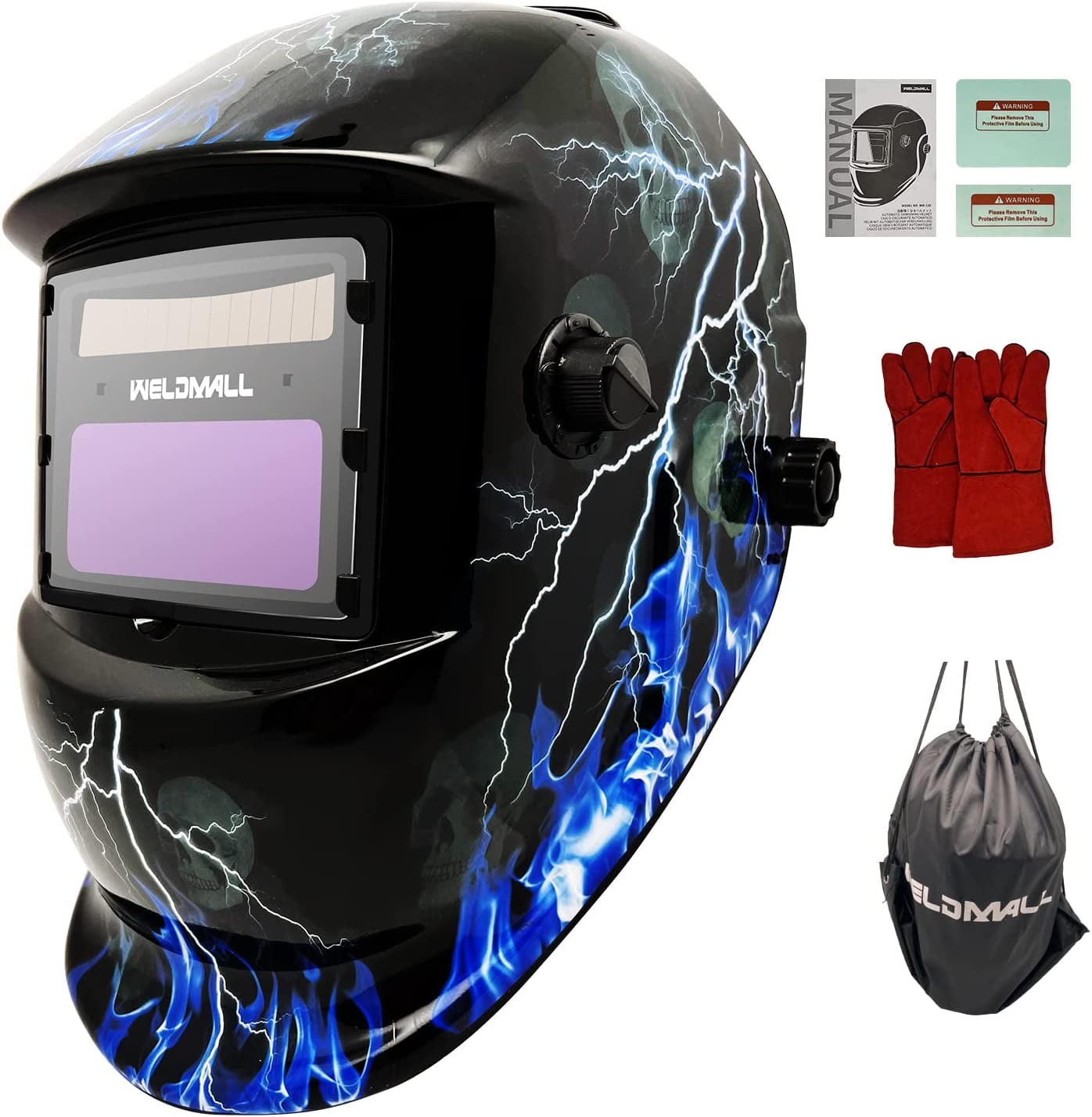 ARCCAPTAIN Welding Helmet, Welding Mask True Color Auto Darkening Large Viewing Screen - View #6