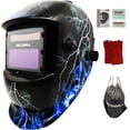 thumbnail image 1 of Casco de soldadura con oscurecimiento automático y energía solar de color verdadero con 2 sensores de filtro para soldadura por arco MIG TIG MAG WM-110, 1 of 5
