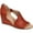 Rust, variant on Womens Aretha Back Heel Zip Peep Toe Wedge Sandals, Widths Available