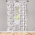 thumbnail image 3 of Ambesonne Eiffel Curtains, Shoes Lipstick Perfume, Pair of 28"x63", Ruby Black White, 3 of 5
