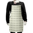 thumbnail image 1 of Geometric Kids Apron, Minimalistic Thin Line Art Motif with Circles and Ovals Repetitive Grid, Boys Girls Apron Bib with Adjustable Ties for Cooking Baking Painting, Ivory Charcoal Grey, by Ambesonne, 1 of 2