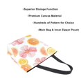 thumbnail image 3 of FORMRS Womens Canvas Tote Bag with Zipper Inner Pocket Shoulder Handbag, Floral Orange, 3 of 7