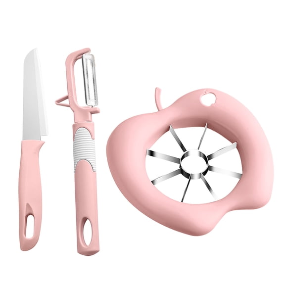 Anckoeil Kitchen Multifunctional Gadgets Fruit Splitting and Cutting Stainless Steel Fruit Skiving Machine Peeling Three-Piece Set