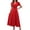 Red, variant on Maxi Dresses for Women A-Line Puff Short Sleeve for Casual Beach Party Semi-Formal for Wedding Guest with Back Zipper Flowy Dresses