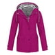 thumbnail image 1 of Chaquetas y abrigos casuales con capucha de manga larga para mujer, chaquetas casuales lisas para exteriores, abrigo impermeable con capucha y cremallera de talla grande, abrigo a prueba de viento con, 1 of 5