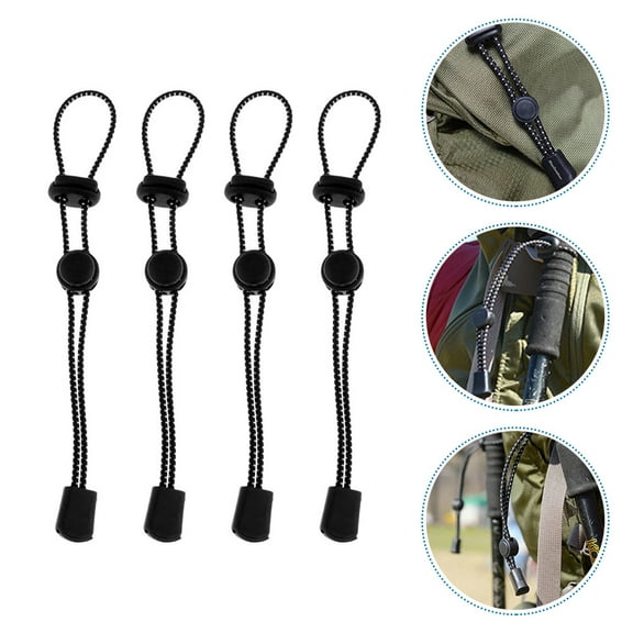 WHAMVOX  4 Pcs Hiking Pole Straps Lanyard Travel Accessories Man Black