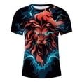 thumbnail image 2 of Men Summer Tops Polyester Spandex Long Sleeve Shirts Comfort Long Top Neck Tee plus Size Apparel Sleeve for Men Shirt Mens Summer Casual Short Athletic Tee Running Turtle Neck Shirts Male Blue M, 2 of 3
