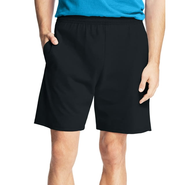 Hanes Shorts en Coton pour Hommes, 4TG, Noir