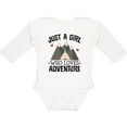 thumbnail image 3 of Inktastic Just A Girl Who Loves Adventure Girls Long Sleeve Baby Bodysuit, 3 of 5